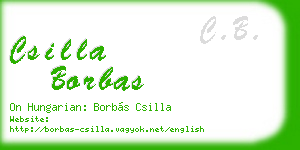 csilla borbas business card